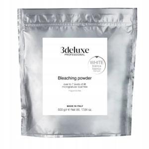 3deluxe Bleaching Powder White 7 Level Lift Bleach Dust Free 500g