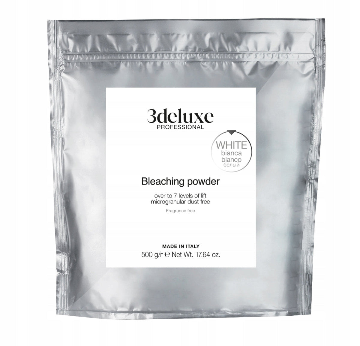 3deluxe Bleaching Powder White 7 Level Lift Bleach Dust Free 500g