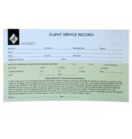 Agenda Record Cards Sunbed