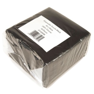 HDS Black Smooth Disposable Towels (50) 40CM X 80CM