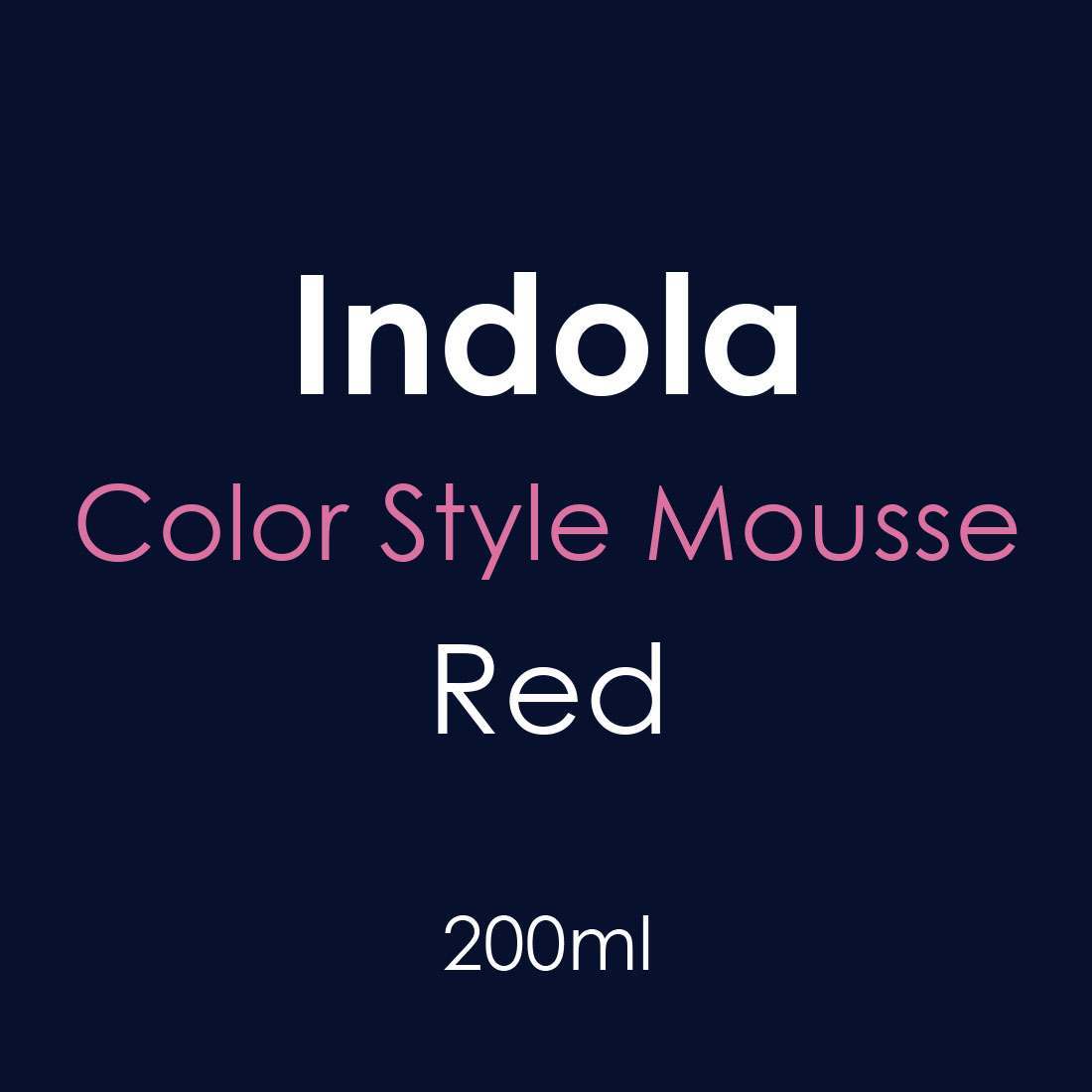 Indola Color Style Mousse- Red 200ml