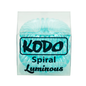 Kodo Luminous Green Spiral Hair Bobbles