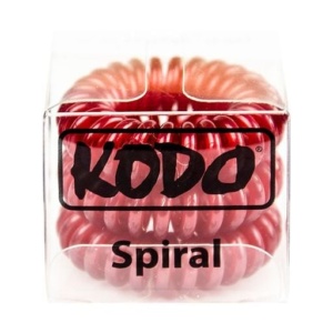 Kodo Rustic Red Spiral Hair Bobbles