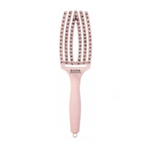 Olivia Garden - Fingerbrush Care - Iconic - Boar & Nylon - Pastel Pink - Medium