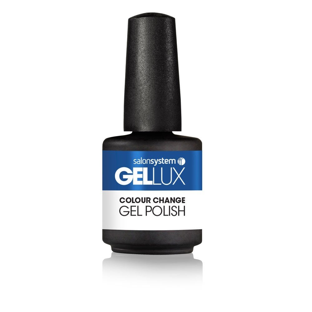 Salon System Gellux Summer Collection Colour Change Blue & White Gel Polish