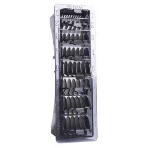 WAHL No.1 Comb Set 1-8 Black Plastic Taper Combs in Caddy